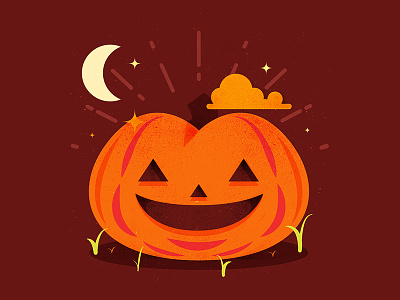 Plump Pumpkin cute graphic design halloween holiday horror illustration pumpkin scary spooky vectors