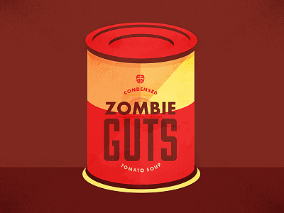 Zombie Guts: Condensed Tomato Soup campbells soup graphic design halloween holiday horror illustration scary soup spooky tomato vectors zombies
