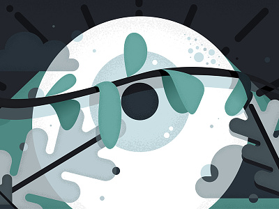 The Furrow Collaboration animation collaboration eye furrow illustration moon motion motion graphics nature night the furrow vector