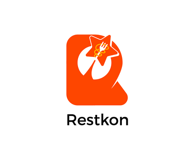 Restkon app food fork logo r rating restaurant rocket spaghetti star