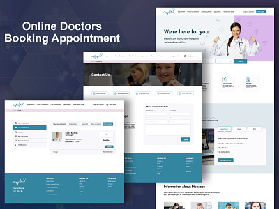 Online Doctors Booking Appointment design graphic design information architecture logo typography ui ux