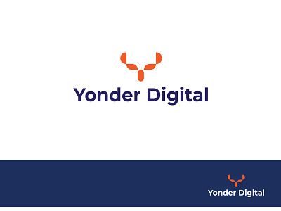 Yonder Digital Logo abstract logo branding design graphic design logo typography vector