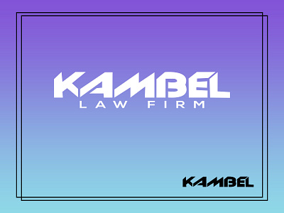 Kambel Law Firm Logo abstract logo branding design graphic design lawfirm logo logo typography vector