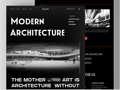 Palazzo- Architectural Agency Landing Page Website