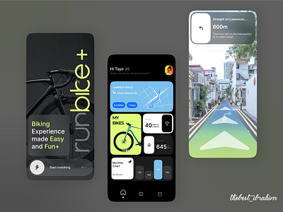 Runbike+ AR App Design animation app design ar bikeapp bikes branding design designers graphic design illustration ui userexprience ux vector
