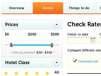 Travel gui tabs travel