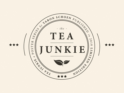 Tea Junkie logo poster