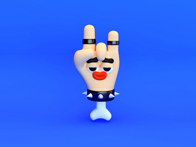 ROCK c4d design expression gesture hand rock