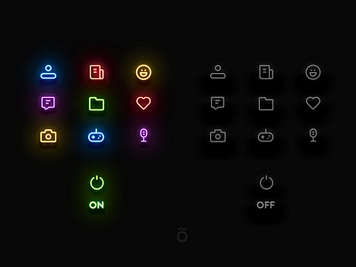 Neon icons