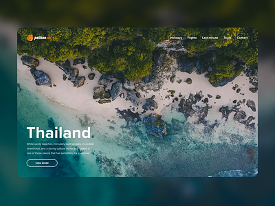 Travel landing page animation after effects animation landin page orange pelican pelicans pelikan thailand tomas zubrik tomweb travel travel agency traveling travelling web design white