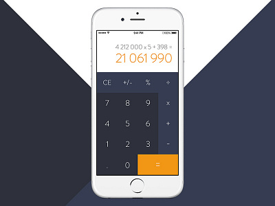 Daily UI #4 Calculator - Mobile App app calculator ios mobile tomas tomweb zubrik