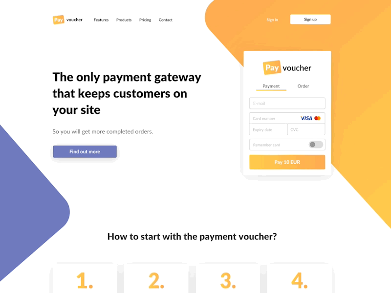 Pay voucher feedbackthanks gradient orange pay payment system tomas tomweb violet voucher zubrik
