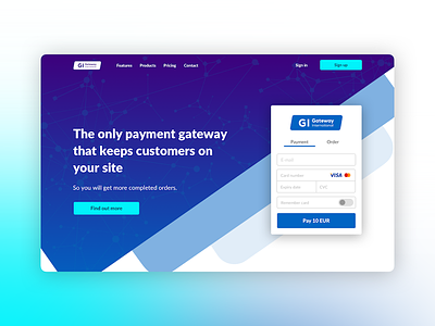 Gateway International blue customer cyan gateway gradient international pay payment system tomas tomweb white