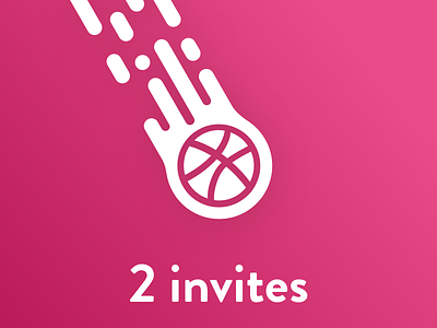2x Dribbble Invitations 2 design dribbble invitation invite pink tomas two zubrik