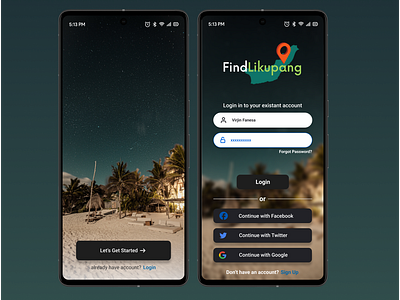 FindLikupang Mobile App Design