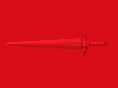 Sword Story low poly medieval polygon red sword