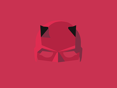 Daredevil marvel mask netflix pink red superhero vector