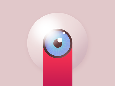 Eye eye flesh gradient human icon vector