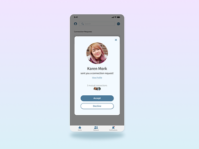Daily UI - Pending Invitation challenge connection dailyui design invitation mobile pending invitation request ui user interface