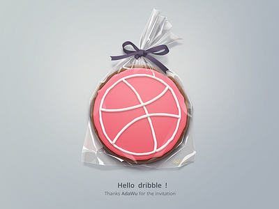 Dribbble Debuts cookie draft dribbble first hello icon invite