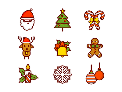 christmas icon set