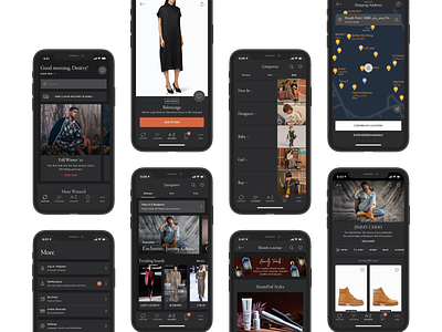 E-commerce dark mode case study case study dark mode dark ui ecommerce ecommerce app ios app design luxury luxury design luxury experience luxury fashion shopping shopping app ui uidesign ux uxdesign uxui