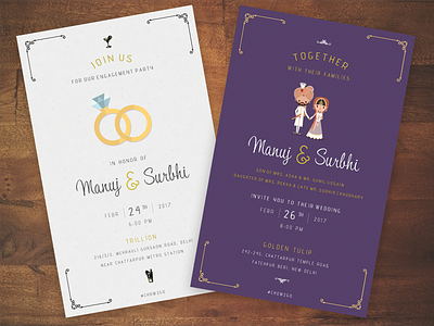 Wedding Invite cards engagement invite leaflets marriage paper print stationary typography wedding