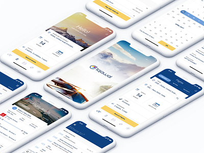 Travel App Showcase app clean flights hotels interaction ios minimal startup travel ui ux