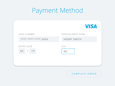 Daily UI - Day 2 - Credit Card Checkout buy card checkout credit dailyui order payment sell ui visa