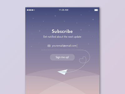 Daily UI - Day 26 - Subscribe daily100 dailyui day026 email form newsletter sign up subscription ui