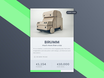 Daily UI - Day 32 - Crowdfunding Campaign campaign crowdfunding daily100 dailyui day032 fund kickstarter raising ui