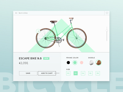Daily UI - Day 33 - Customize Product bicycle bike cart customize customizer daily100 dailyui day033 product ui