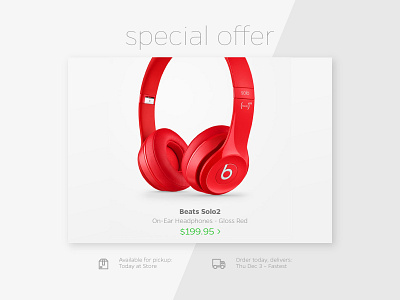 Daily UI - Day 36 - Special Offer daily100 dailyui day036 headphones minimal offer red special ui