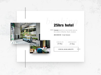 Day 67 Hotel booking black booking check in check out grid hotel minimal off white