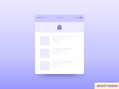 Day 76 Loading Content Freebie content dailyui free freebie ghost giveaway icon loading minimal purple ui