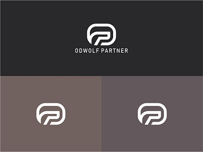 odwolf parner "OP" monogram logo instalogo