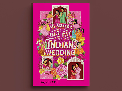 Indian Wedding - Cover Design colour custom art design illustration indian wedding lettering people typography wedding