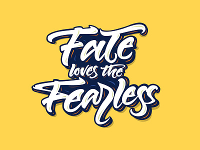Fearless Life digital lettering motivational quotes typography