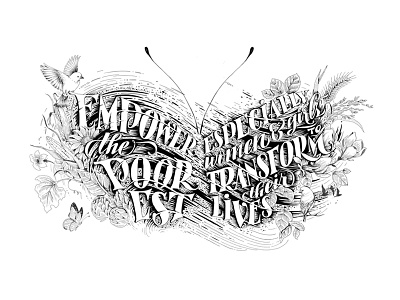Empower_Type experimental type hand lettering illustration