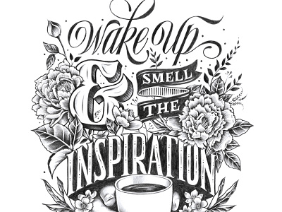 Hand Lettered Series black and white custom art experimental typography illustration lettering print typography