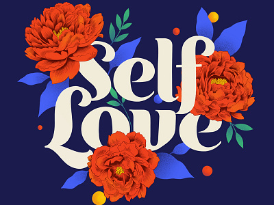 Self Love custom art design digital lettering illustration lettering procreate typography