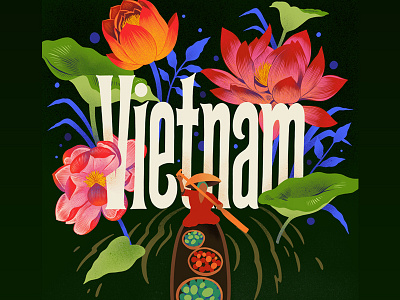 Vietnam custom art design digital lettering illustration lettering procreate procreate art typography