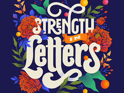 Strength In Letters custom art design illustration ipadproart lettering procreate procreate art typography