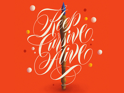 Keep Cursive Alive calligraphy digital lettering illustration ipad art lettering procreate procreate app typography