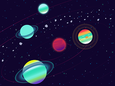 Planets illustration planets space