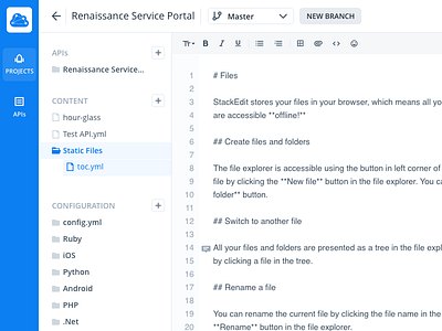 Navigation -Developer Portal Editor api api docs customizable developer docs editor experience ui ux