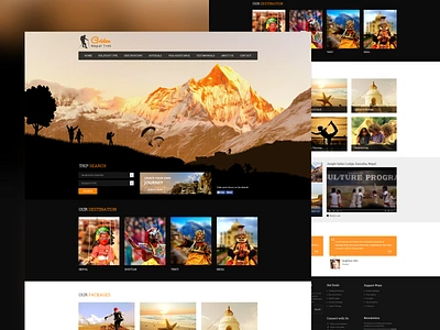 Golden Trek nepali trekking web design website websites