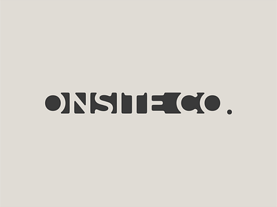 OnSite Co. Negative Space Logo branding design graphic design logo typography