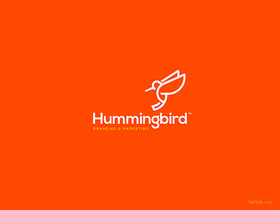 Hummingbird Logo branding design geometric logo logodesign minimal monogram