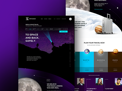 #SpacedChallenge Web design landing page spacedchallenge uiux webdesign